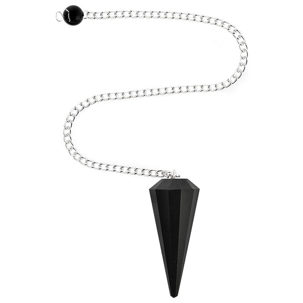 Healing Crystals - Black Tourmaline 6 Faceted Pendulum Wholesale