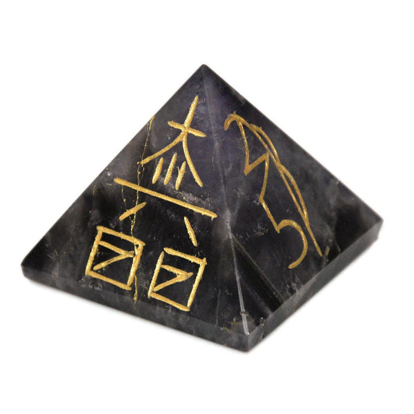 Amethyst 2 Inches Reiki Pyramid Wholesale KG Lot - Dhruvcart
