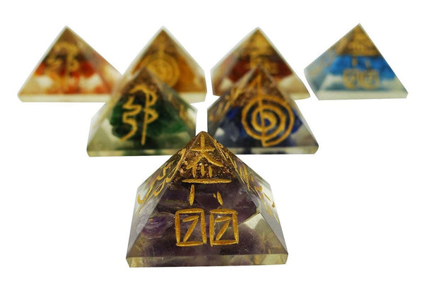 Healing Crystals - Seven Chakra Orgone Reiki Pyramid Wholesale