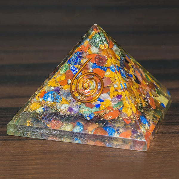 Healing Crystals - Seven Chakra Mix Orgone Pyramid