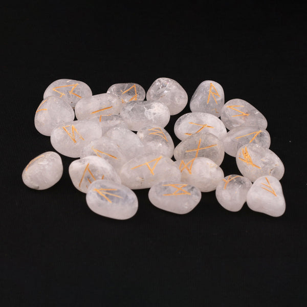Healing Crystals - Crystal Quartz Tumble Runes Wholesale