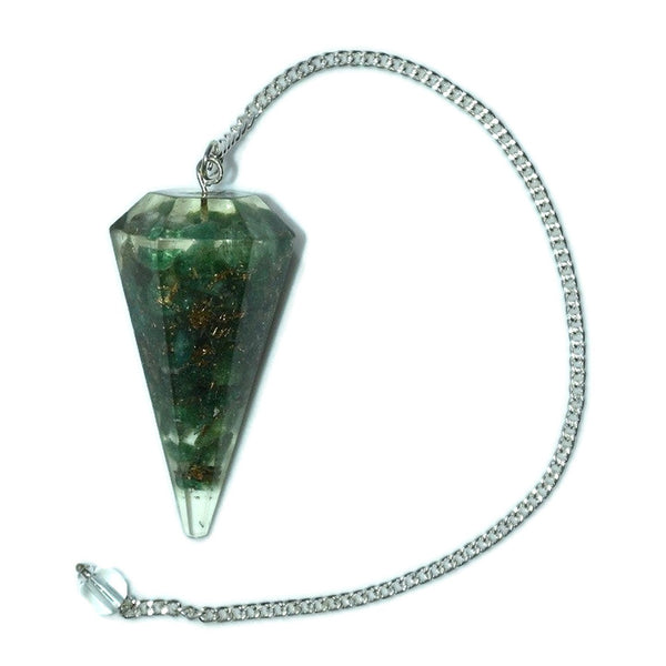 Healing Crystals - Green Aventurine Orgone Pendulum