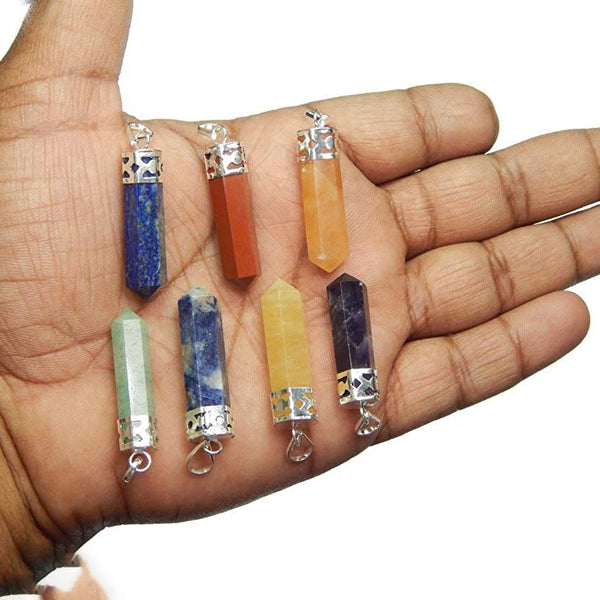 Healing Crystals - Seven Chakra Pencil Pendant