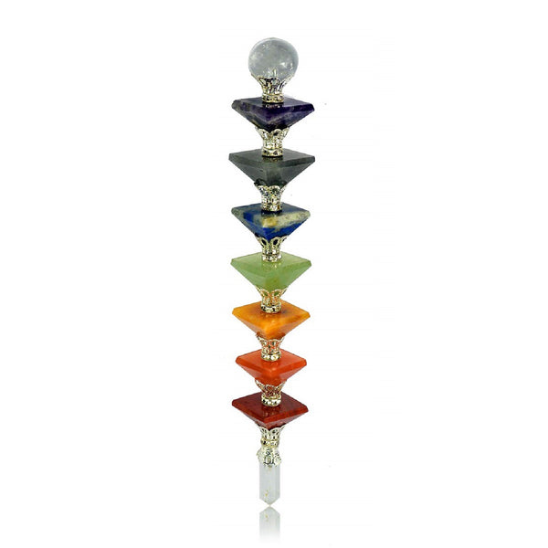 Healing Crystals - Seven Chakra Pyramid Wand Wholesale