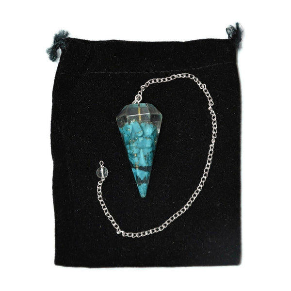 Healing Crystals - Turquoise Orgone Pendulum