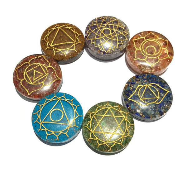 Healing Crystals - Seven Chakra Round Orgone