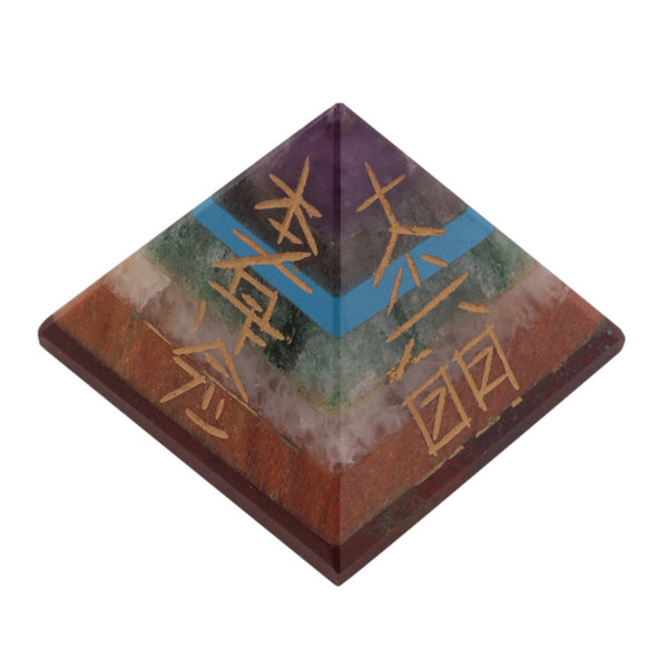 Healing Crystals - Seven Chakra Reiki Pyramid