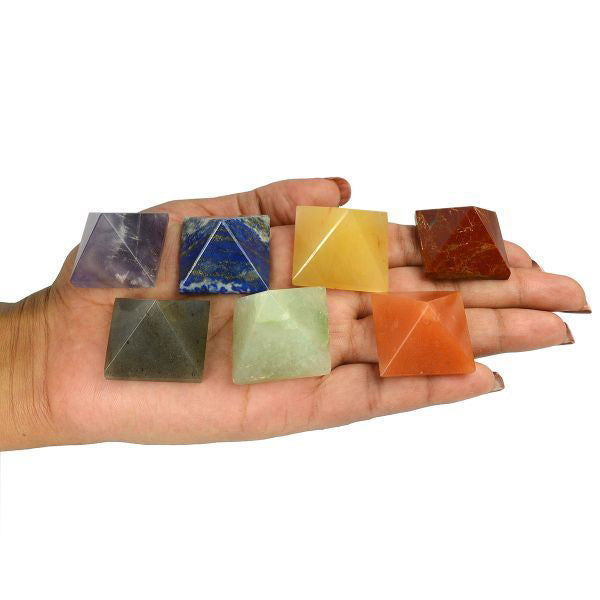 Healing Crystals - Seven Chakra Pyramid Symbol Wholesale