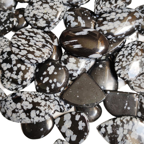 Healing Crystals - Snowflake Obsidian Cabochon 
