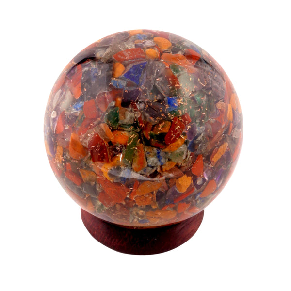 Healing Crystals - Seven Chakra Orgone Mix Sphere 