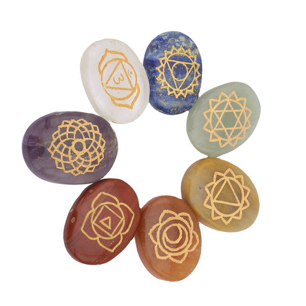 Healing Crystals - Seven Chakra Oval Crystal Wholesale