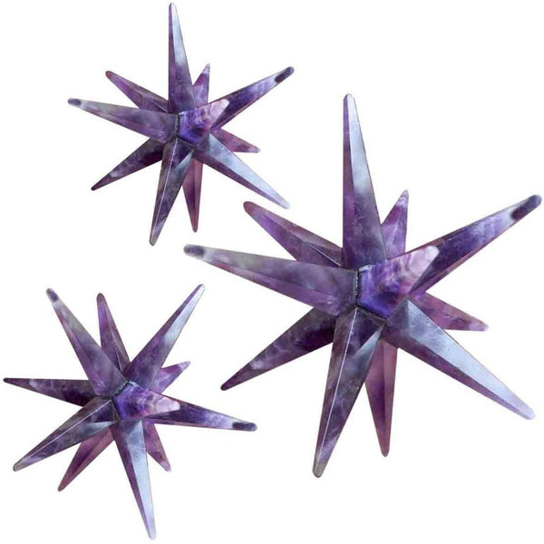 Healing Crystals - Amethyst 12 Pointed Merkaba Wholesale 