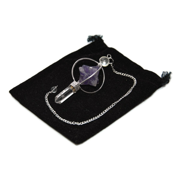 Healing Crystals - Amethyst Merkaba Pendulum Wholesale