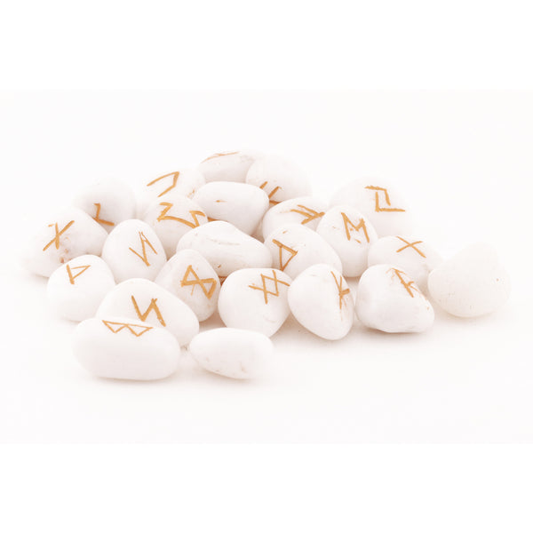 Healing Crystals - White Agate Tumble Runes Wholesale