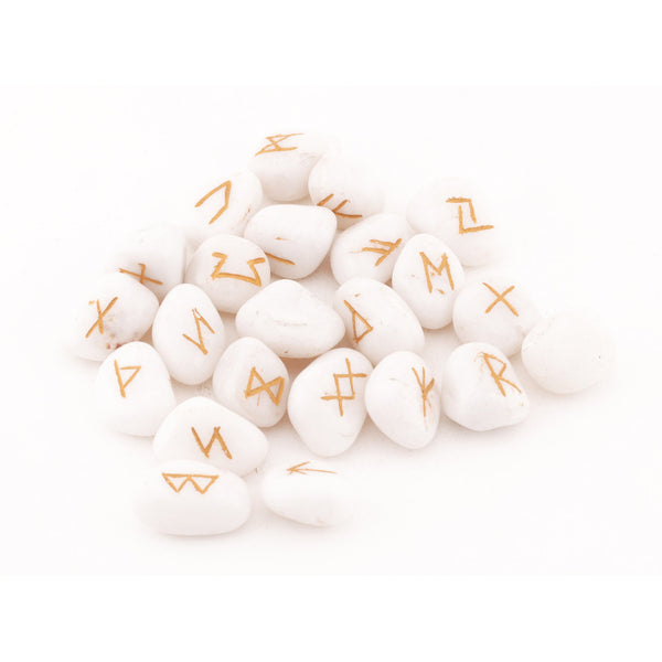 Healing Crystals - White Agate Tumble Runes