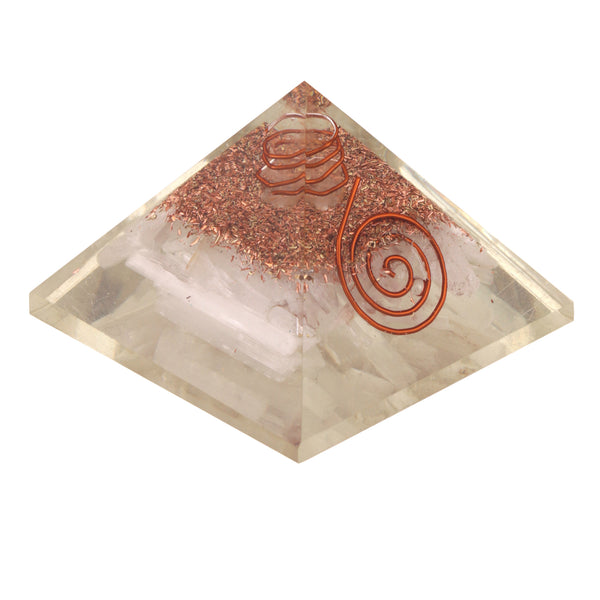 Healing Crystals - White Selenite Orgone Pyramid Wholesale