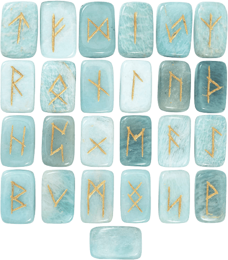 Healing Crystals - Amazonite 10-20 MM Square Runes