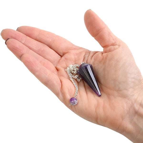 Healing Crystals - Amethyst Faceted Pendulum Wholesale