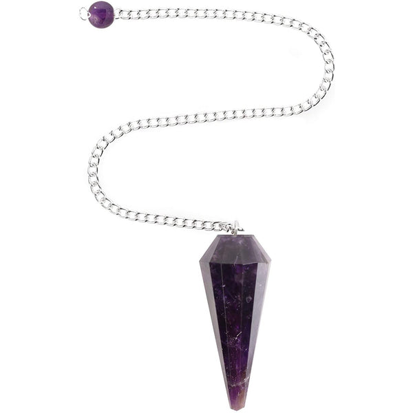 Healing Crystals - Amethyst Faceted Pendulum 