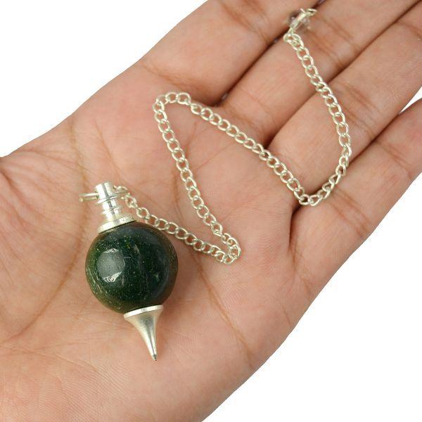 Healing Crystals - Bloodstone Ball Pendulum
