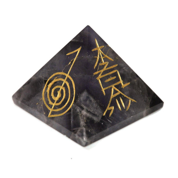 Healing Crystals - Amethyst 2 Inches Reiki Pyramid