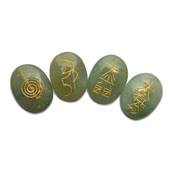 Healing Crystals - Green Aventurine Oval Reiki Set Wholesale 