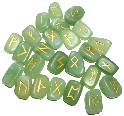 Healing Crystals - Green Jade Tumble Runes Wholesale