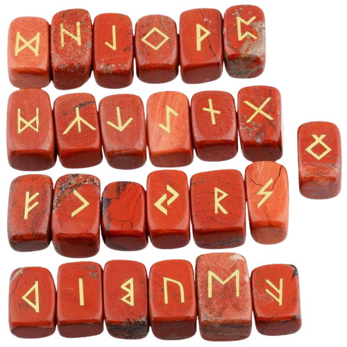 Healing Crystals - Red Jasper Square Runes