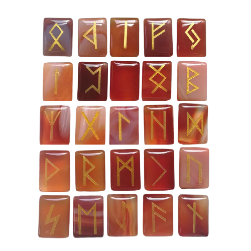 Healing Crystals - Carnelian Square Runes