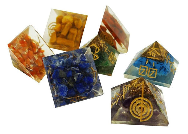 Healing Crystals - Seven Chakra Orgone Reiki Pyramid